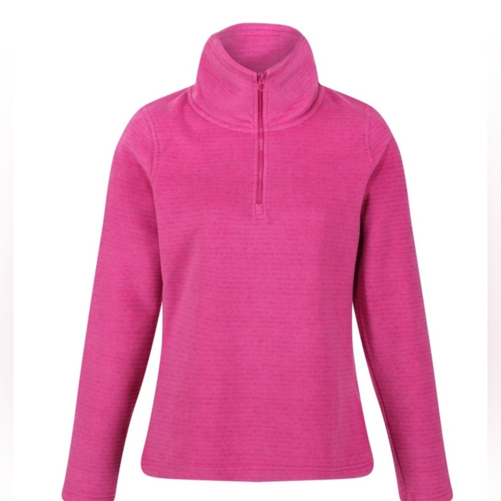 Columbia fleece half zip top in pink fleece EUC LARGE